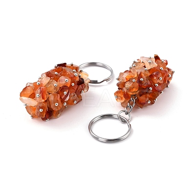 Natural Red Agate Keychain KEYC-C050-01K-RS-1