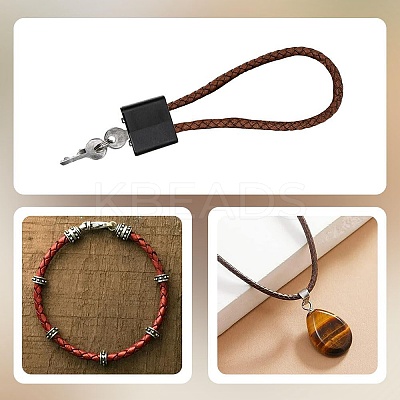 7.5M 3 Styles Round Braided Leather Cord OCOR-AR0001-68-1