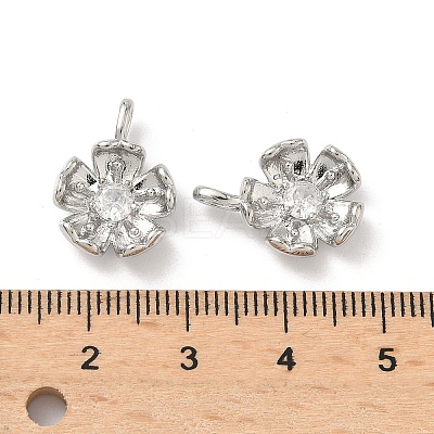 Brass Micro Pave Cubic Zirconia Pendants KK-L260-07P-1