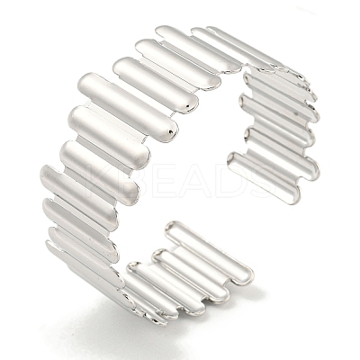 Non-Tarnish Exaggerated 304 Stainless Steel Cuff Bangles for Women BJEW-P331-04P-1