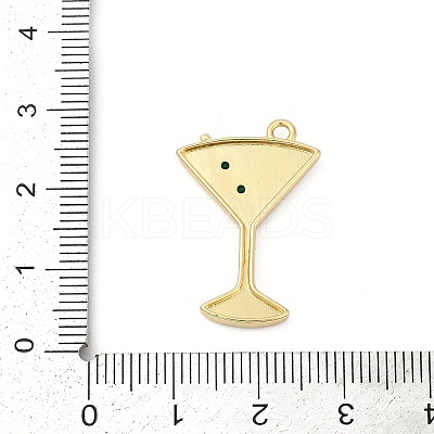 Brass Micro Pave Cubic Zirconia with Enamel Pendants KK-G526-19G-01-1