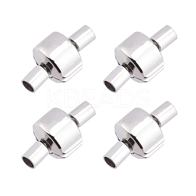 4Pcs 304 Stainless Steel European Clasps with Cord Ends STAS-DC0004-32-1