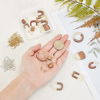 DIY Wooden Dangle Earring Making Kits DIY-OC0007-03-1