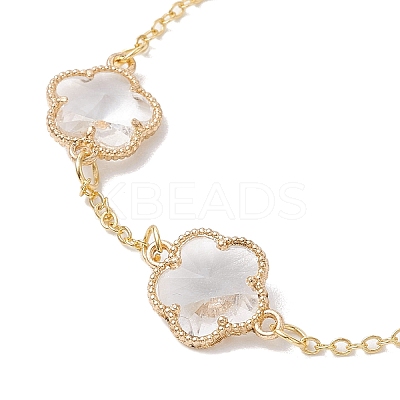 Glass Flower Links Bracelets & Necklaces Kits SJEW-JS01293-1