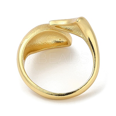 Rack Plating Brass Cuff Finger Rings for Women RJEW-C114-13E-G-1