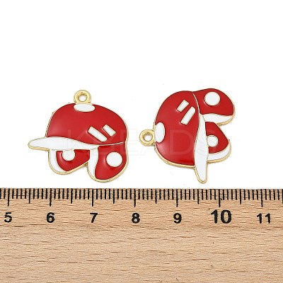 Alloy Enamel Pendants ENAM-V001-01F-G-1