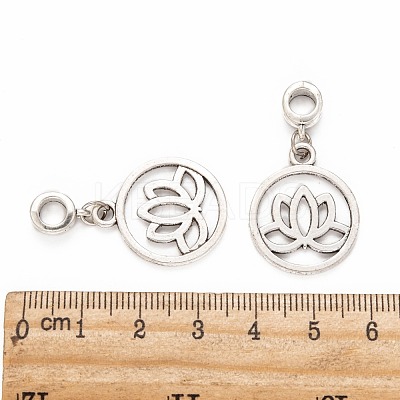 Tibetan Style Alloy Large Hole European Dangle Charms PALLOY-JF00036-1