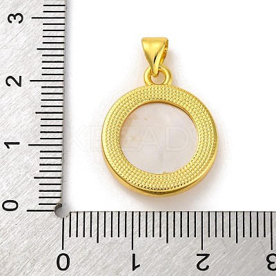 Natural Yellow Shell Carved Moth Pendants KK-D537-04G-01-1
