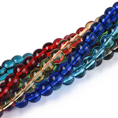 Transparent Glass Beads Strands GLAA-N058-8mm-B01-1