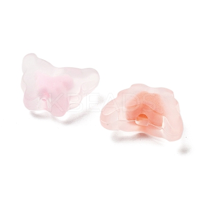 Frosted Transparent Acrylic Beads OACR-A032-23-1