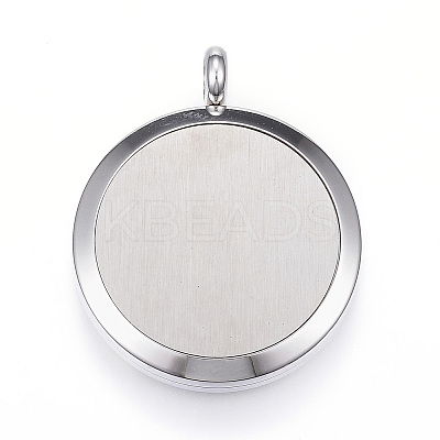 Feng Shui 304 Stainless Steel Diffuser Locket Pendants LS-STAS-D157-12I-1