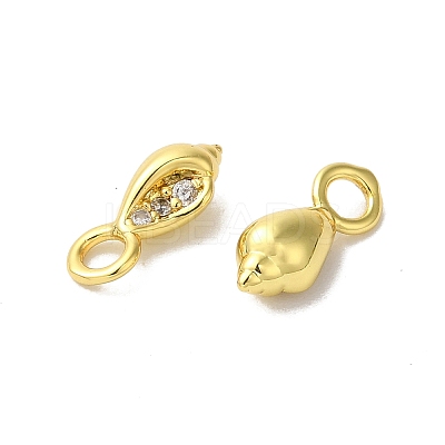 Brass Micro Pave Cubic Zirconia Pendant KK-H487-18G-1