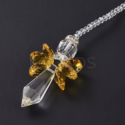 Crystal Fairy Beaded Wall Hanging Decoration Pendant Decoration LS-HJEW-G019-02E-1