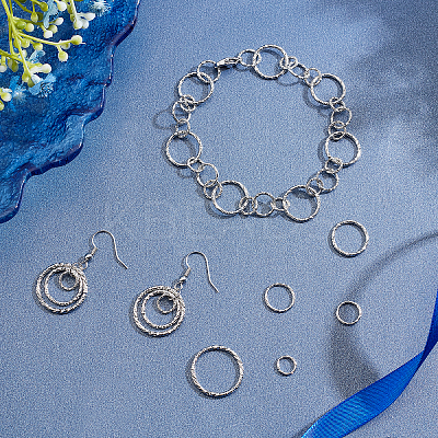 500Pcs 5 Style Iron Soldered Closed Jump Rings IFIN-PH0001-58-1