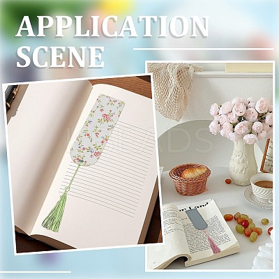 DIY Bookmark Making Kits. with Transparent Acrylic & Polyester Tassel Decoration DIY-SP0001-92B-1