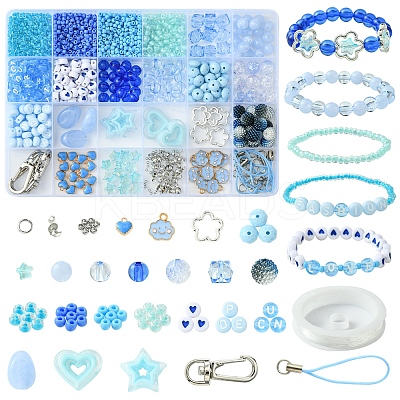 Ocean Color DIY Mobile Phone Strap Making Kit DIY-FS0006-56-1