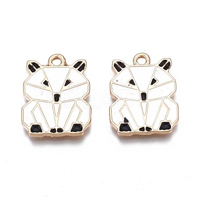 Rack Plating Alloy Enamel Pendants ENAM-S122-87-1