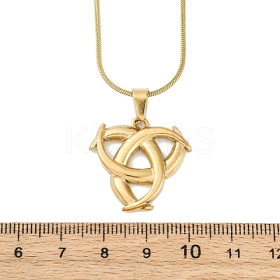 304 Stainless Steel Pendant Necklaces NJEW-P330-01B-G-1