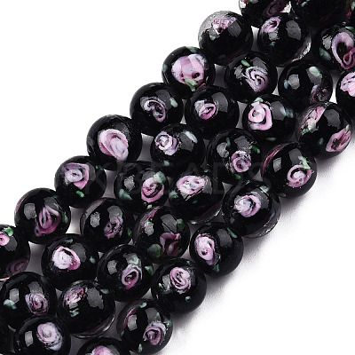 Handmade Lampwork Beads Strands LAMP-N021-45A-1