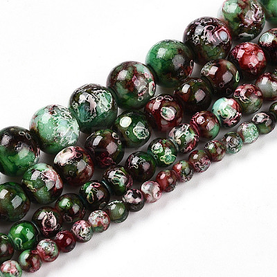 Baking Paint Glass Beads X1-DGLA-N003-6mm-A09-1
