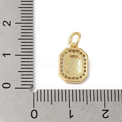 Real 18K Gold Plated Brass Micro Pave Clear Cubic Zirconia Pendants KK-L216-002G-I-1