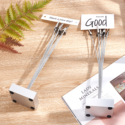 Square Crocodile-Mouth Vertical Photo Folder Multi-Head Card Holder Desktop Photo Folder AJEW-WH0141-06-1