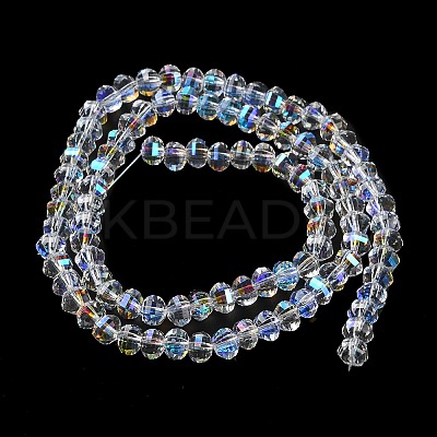 Transparent Electroplate Glass Beads Strands GLAA-Q099-H01-09-1
