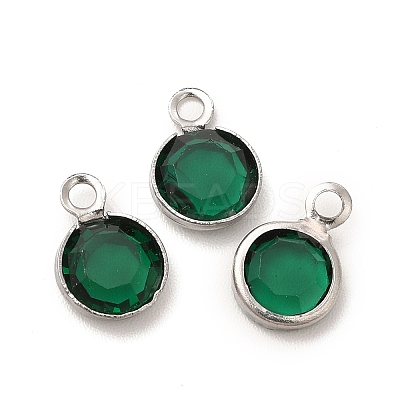 304 Stainless Steel with Glass Charms STAS-G305-11P-1