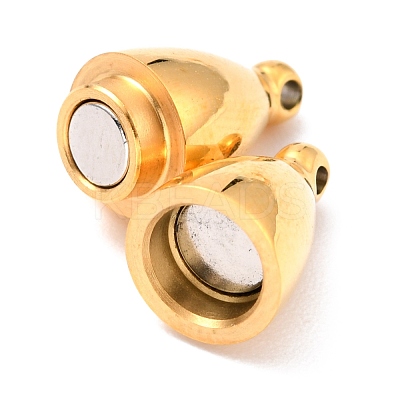 Ion Plating(IP) 304 Stainless Steel Magnetic Clasps with Loops STAS-M290-06B-G-1