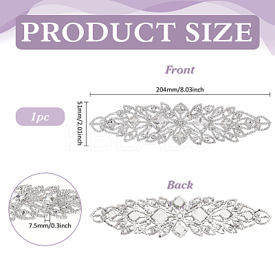 Glass Rhinestone Collar Decoration DIY-WH0061-011S-1