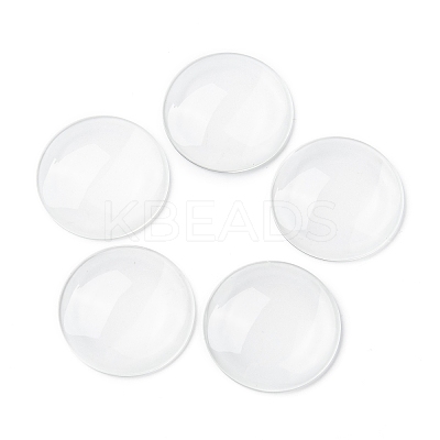 Transparent Glass Cabochons LS-GGLA-R026-45mm-1