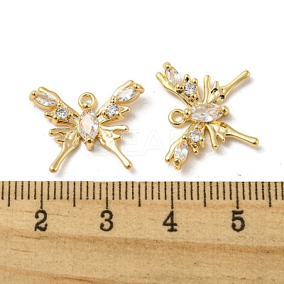 Brass Micro Pave Cubic Zirconia Pendants KK-H460-52G-1
