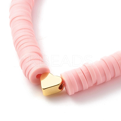 Handmade Polymer Clay Heishi Beads Stretch Kids Bracelets Set BJEW-JB07429-02-1
