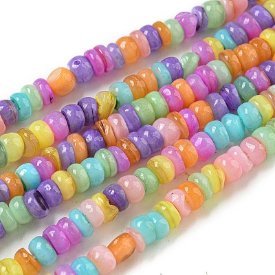 Dyed Natural Freshwater Shell Beads Strands X1-BSHE-G039-07G-1