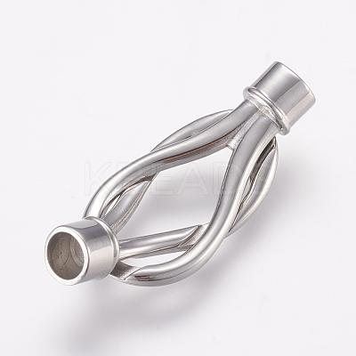Tarnish Resistant 304 Stainless Steel Magnetic Clasps with Glue-in Ends STAS-L189-13P-1