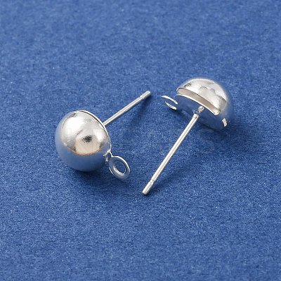Brass Stud Earring Findings KK-G604-01S-04-1