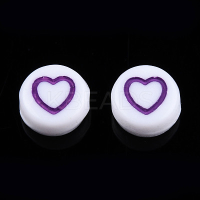 White Opaque Acrylic Beads MACR-N008-41G-1