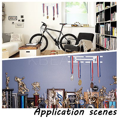Wall Mount Transparent Acrylic Medal Display Stands ODIS-WH0036-08-1