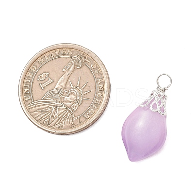 Imitation Jade Glass Pendants PALLOY-JF05025-01-1