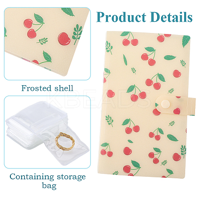 1Pc Fruit Cherry Cover PP Plastic Photocard Storage Albums AJEW-CN0006-49B-1