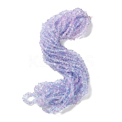 Spray Painted Transparent Glass Beads Strands GLAA-P060-01A-16-1