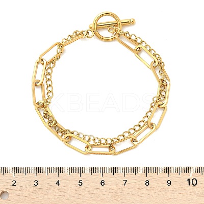 304 Stainless Steel Multi-strand Bracelets BJEW-U023-05G-1