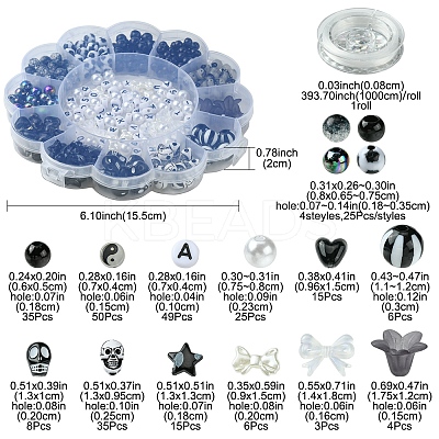 DIY Acrylic & ABS Plastic Imitation Pearl Beads Bracelets Making Kits DIY-FS0006-50-1