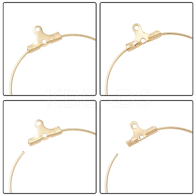 40Pcs 4 Styles 304 Stainless Steel Earring Hooks & Hoop Earring Findings STAS-CJ0002-38-1