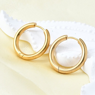 Round 304 Stainless Steel Hoop Earrings EJEW-V005-01G-02-1