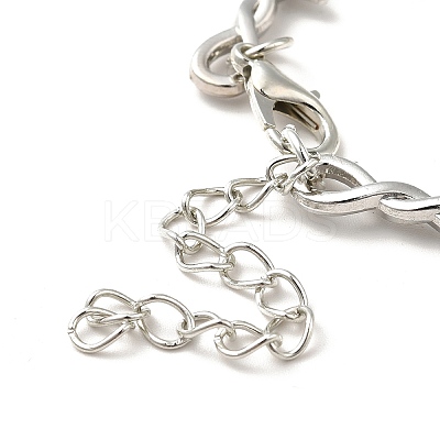 Alloy Thorns Link Chain Bracelet BJEW-C026-01P-1
