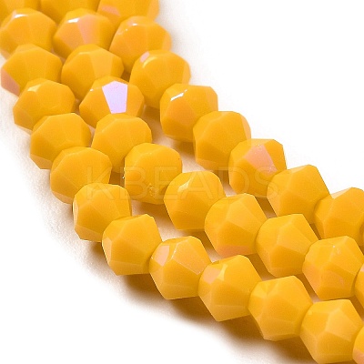 Opaque Solid Color Imitation Jade Glass Beads Strands GLAA-F029-P4mm-D04-1