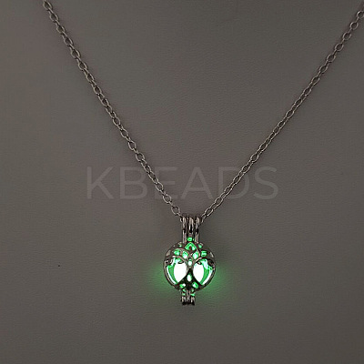 Alloy with Luminous Resin Bead Inside Pendant Necklaces for Women Men FS-WG4D5C2-30-1