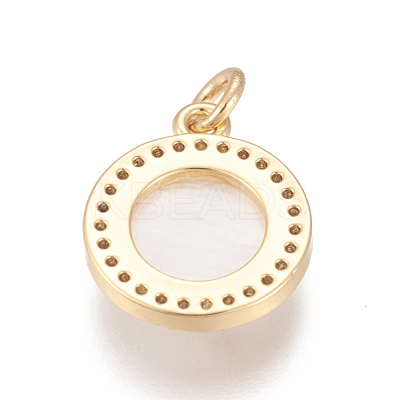 Brass Micro Pave Cubic Zirconia Pendants ZIRC-L078-043G-NR-1