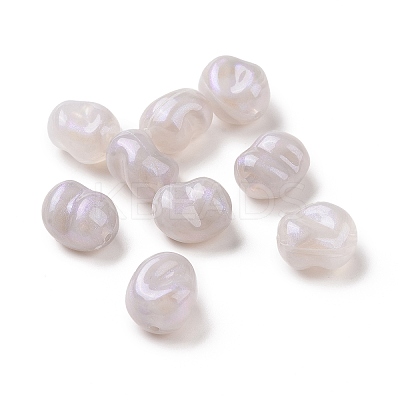 Opaque Acrylic Beads OACR-C013-10B-1
